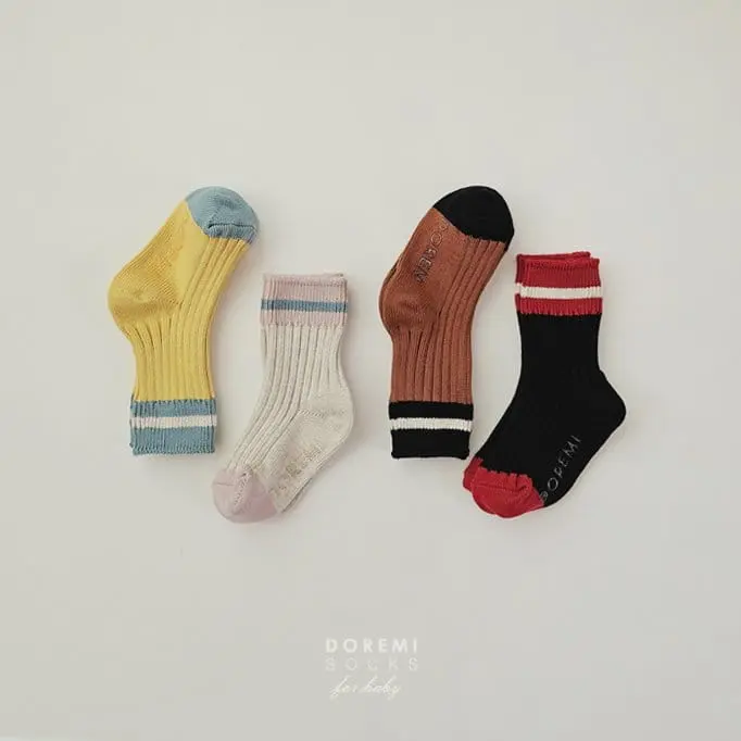 Teamand - Korean Children Fashion - #childrensboutique - Sand Dotom Camel Socks Set - 10