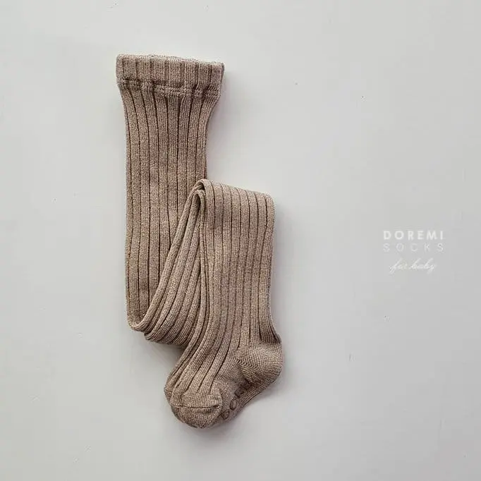 Teamand - Korean Children Fashion - #designkidswear - Glitter TightsGold Beige Socks - 4