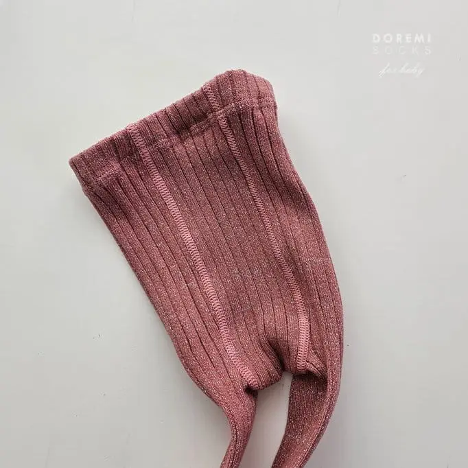 Teamand - Korean Children Fashion - #discoveringself - Glitter TightsRaspberry Socks - 2