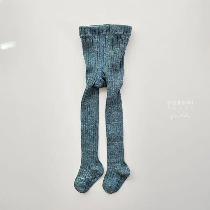 Teamand - Korean Children Fashion - #discoveringself - Glitter TightsJade Mint Socks