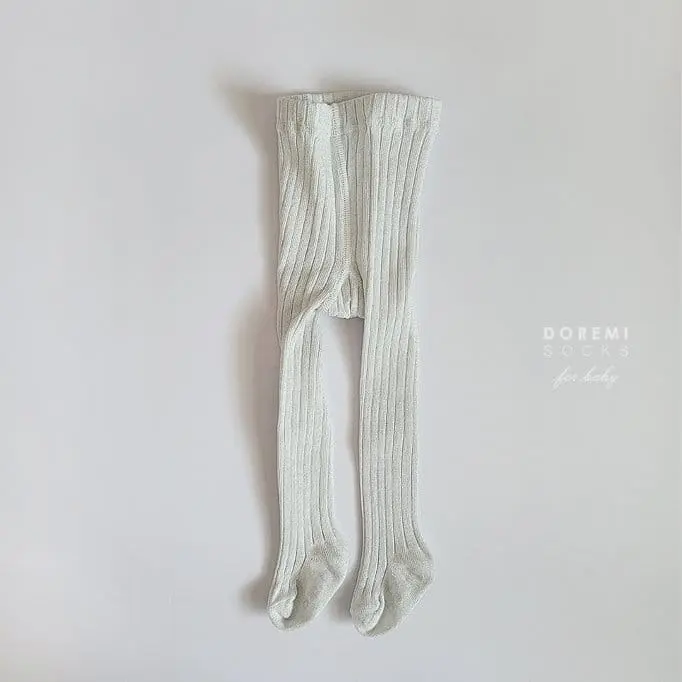 Teamand - Korean Children Fashion - #fashionkids - Glitter TightsSilver White Socks