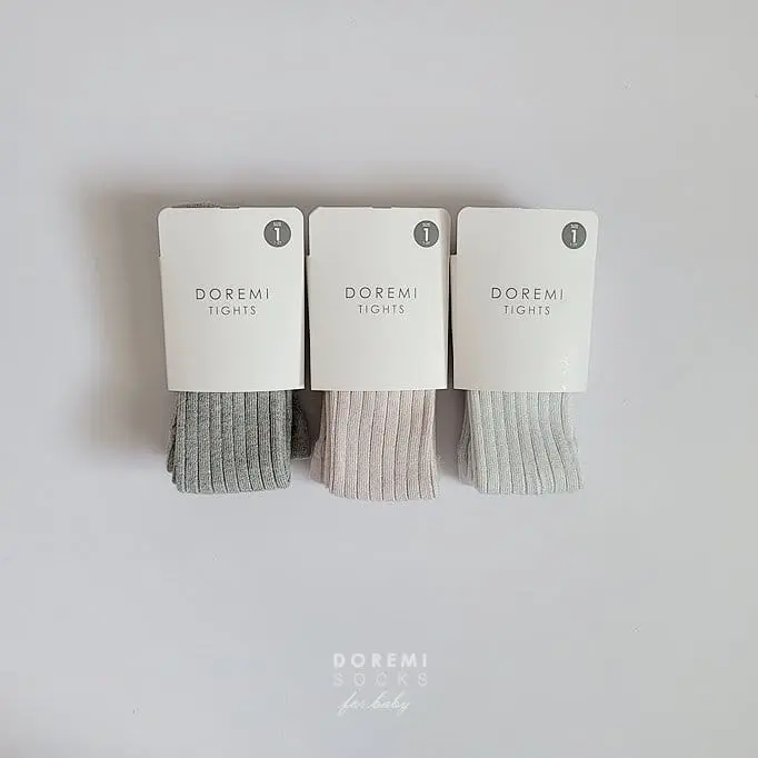 Teamand - Korean Children Fashion - #prettylittlegirls - Glitter TightsMelange Gray - 7