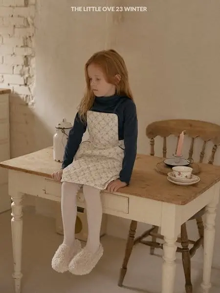 The Little Ove - Korean Children Fashion - #kidzfashiontrend - Snow Flower Quilting One-piece - 2