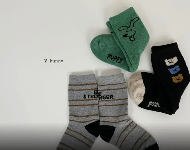 V Bunny - Korean Children Fashion - #Kfashion4kids - Puppy Socks Set - 3