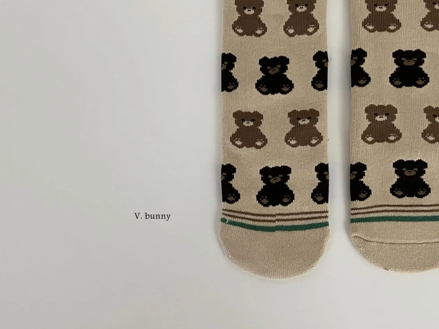 V Bunny - Korean Children Fashion - #fashionkids - One Bear Socks Set - 6
