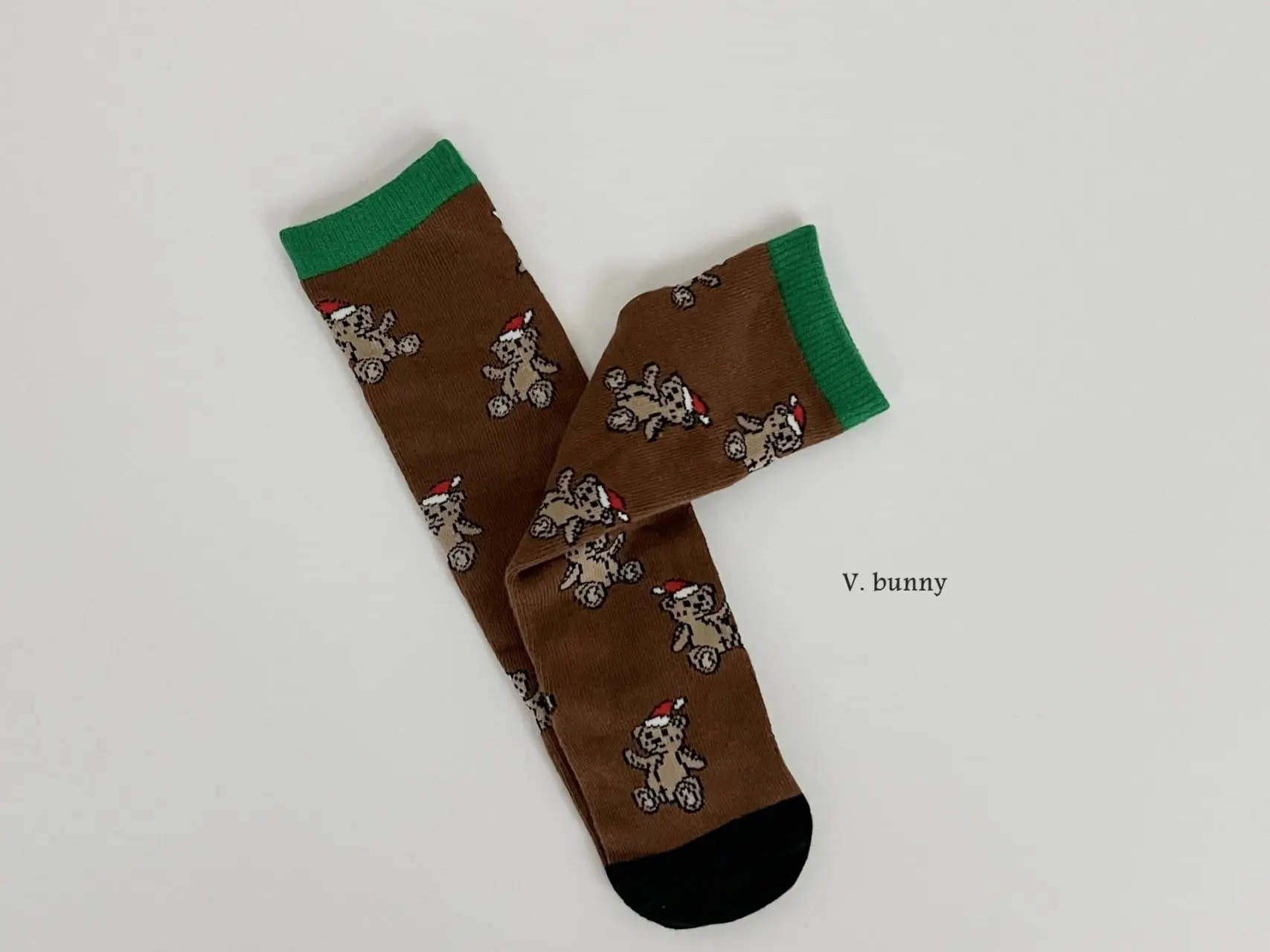 V Bunny - Korean Children Fashion - #fashionkids - Christmas Check Sants Socks - 5