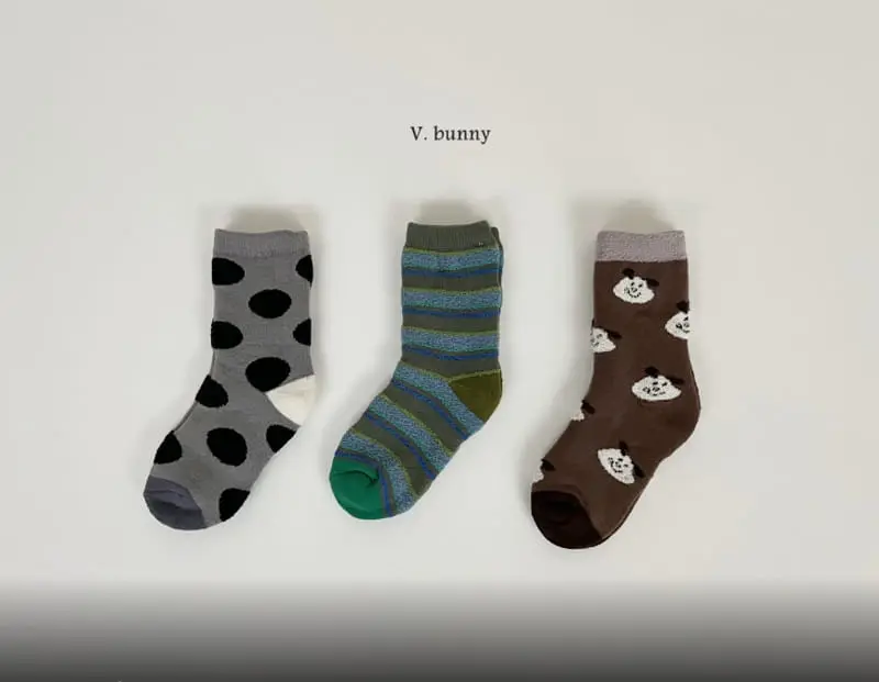 V Bunny - Korean Children Fashion - #kidzfashiontrend - Bao Socks Set