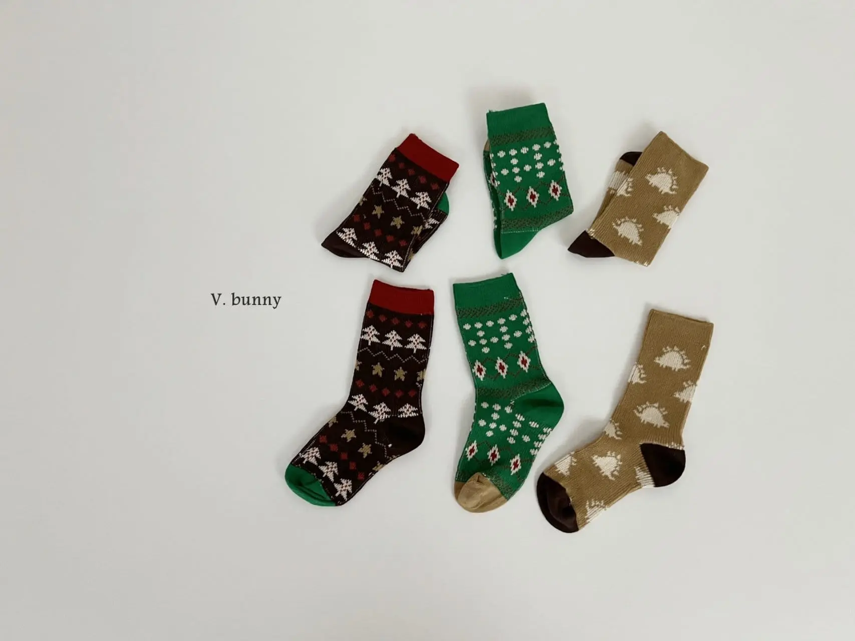 V Bunny - Korean Children Fashion - #magicofchildhood - Tree Socks Set - 9