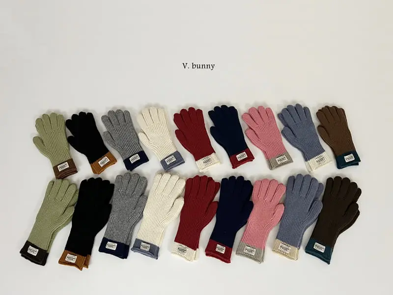 V Bunny - Korean Women Fashion - #momslook - Label Gloves With Adult