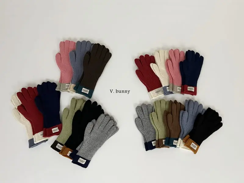 V Bunny - Korean Women Fashion - #momslook - Label Gloves With Adult - 3