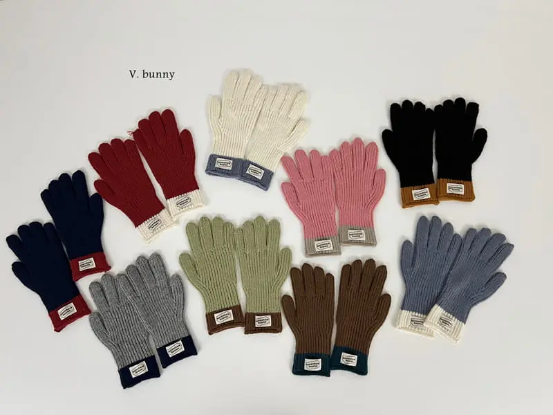 V Bunny - Korean Women Fashion - #momslook - Label Gloves With Adult - 4
