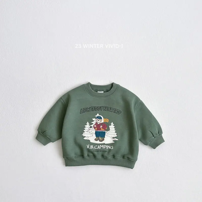 Vivid I - Korean Children Fashion - #childrensboutique - Bear Traking Sweatshirt - 3