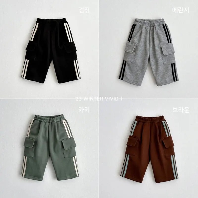 Vivid I - Korean Children Fashion - #discoveringself - Line Pants