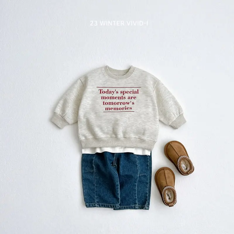 Vivid I - Korean Children Fashion - #discoveringself - Lettering Sweatshirt - 6