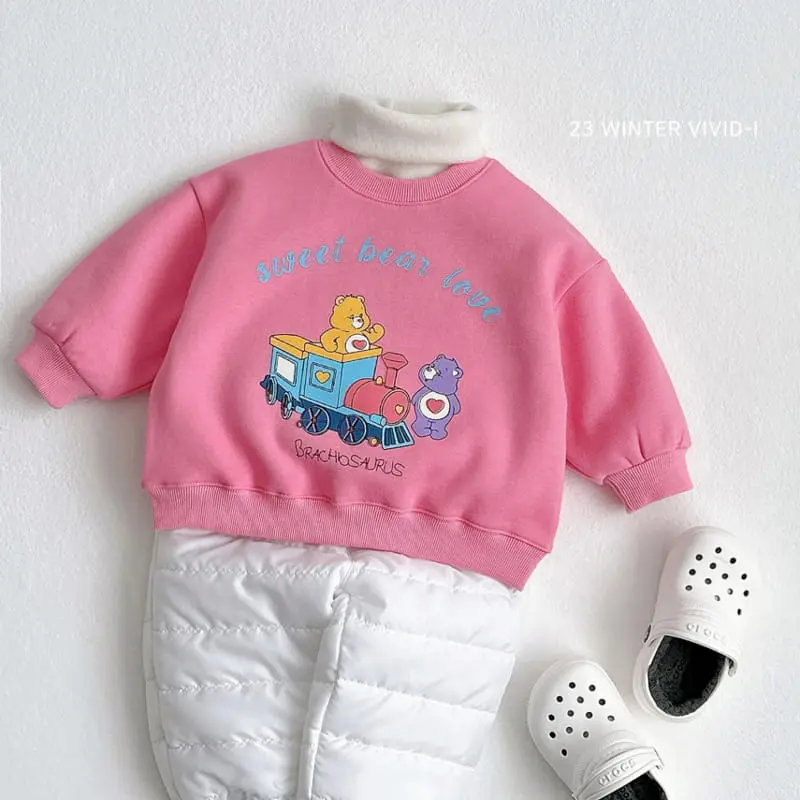 Vivid I - Korean Children Fashion - #fashionkids - Train Bear Sweatshirt - 12