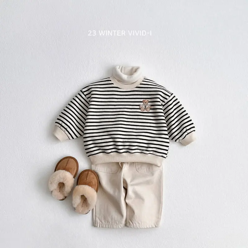 Vivid I - Korean Children Fashion - #kidsshorts - Fleece ST Top Bottom Set - 12