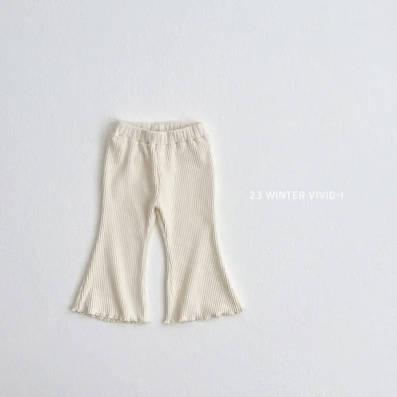Vivid I - Korean Children Fashion - #kidsshorts - Rib Fleece Pants