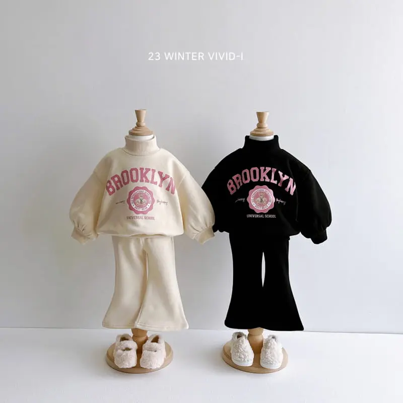 Vivid I - Korean Children Fashion - #kidzfashiontrend - Fleece Top Bottom Set - 11