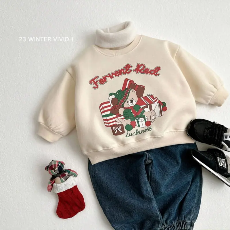 Vivid I - Korean Children Fashion - #littlefashionista - Gift Bear Sweatshirt - 7