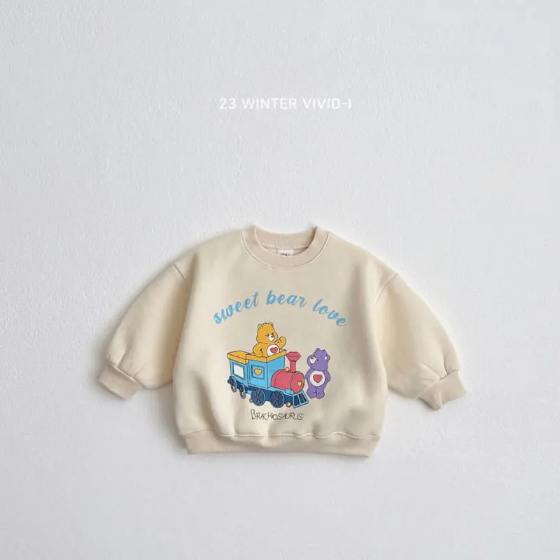 Vivid I - Korean Children Fashion - #magicofchildhood - Train Bear Sweatshirt - 2