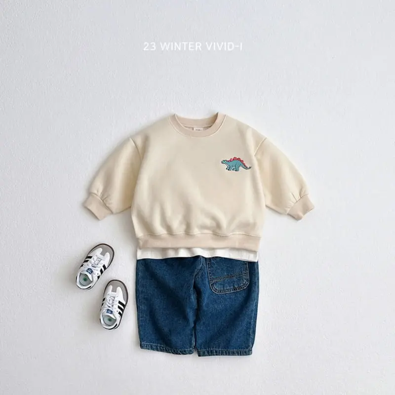 Vivid I - Korean Children Fashion - #stylishchildhood - Dino Sweatshirt - 3