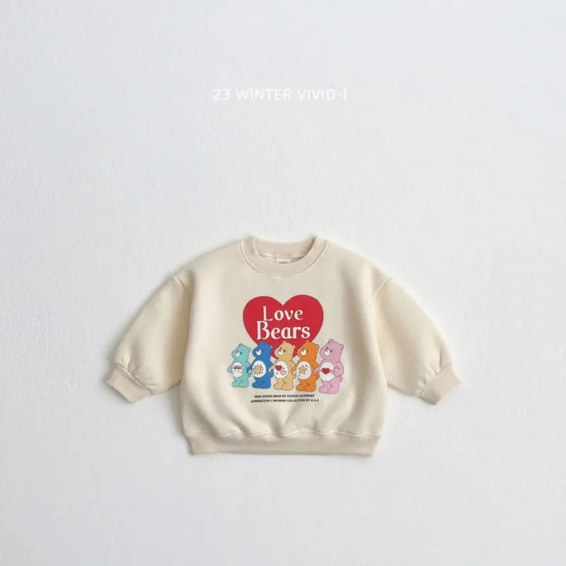 Vivid I - Korean Children Fashion - #todddlerfashion - Heart Bear Sweatshirt - 6