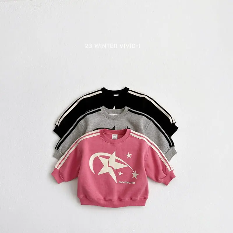 Vivid I - Korean Children Fashion - #toddlerclothing - Two Star Top Bottom Set - 12