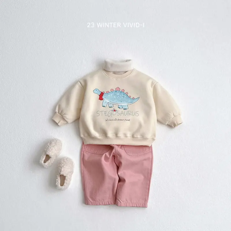 Vivid I - Korean Children Fashion - #toddlerclothing - Over Knit Turtleneck Tee - 10
