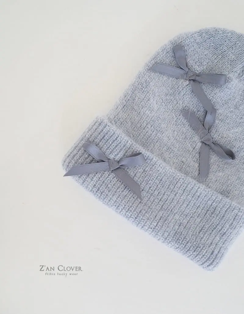 Zan Clover - Korean Children Fashion - #childofig - Ribbon Angora Beanie - 6