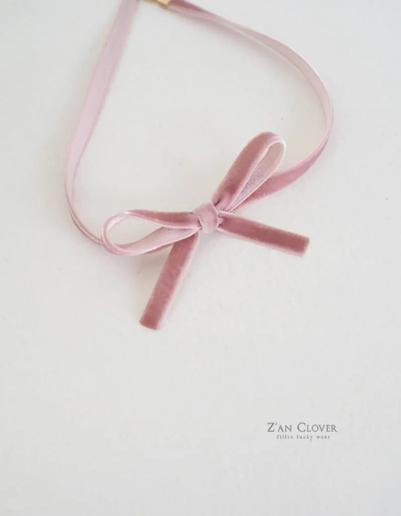 Zan Clover - Korean Children Fashion - #prettylittlegirls - Veloure Ribbob Chocker - 4