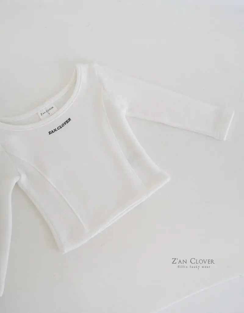 Zan Clover - Korean Children Fashion - #childrensboutique - Wide U Neck Tee - 2