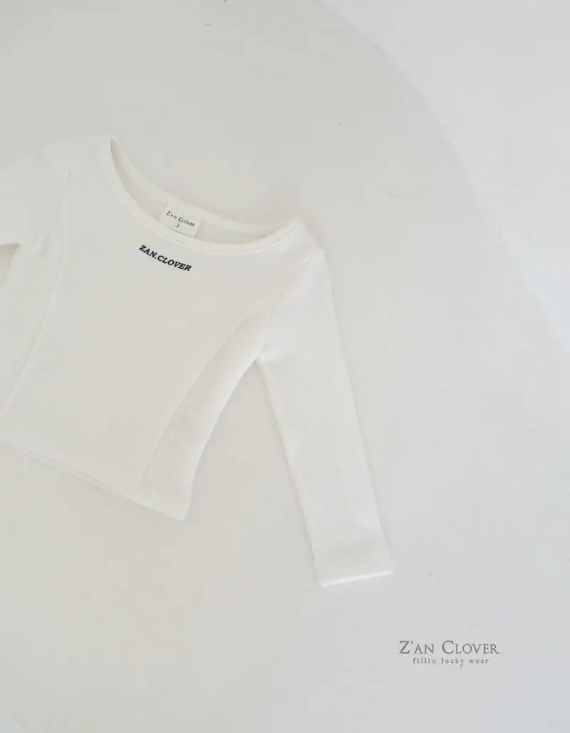Zan Clover - Korean Children Fashion - #designkidswear - Wide U Neck Tee - 3