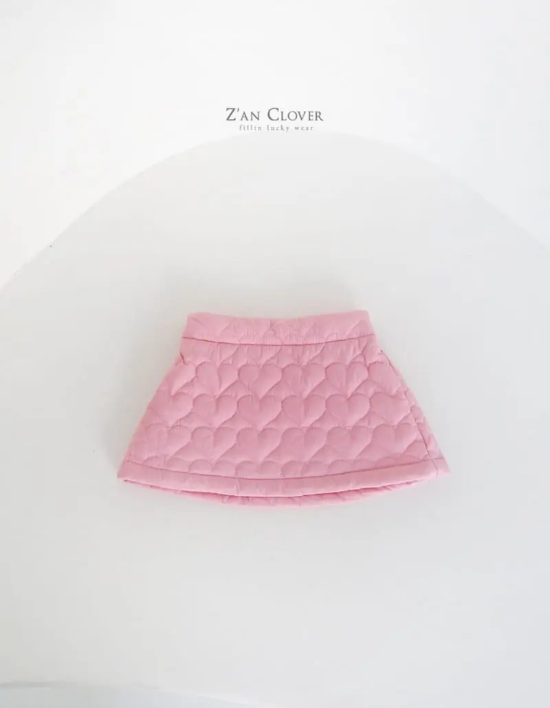 Zan Clover - Korean Children Fashion - #kidsshorts - Heart Quilting Skirt