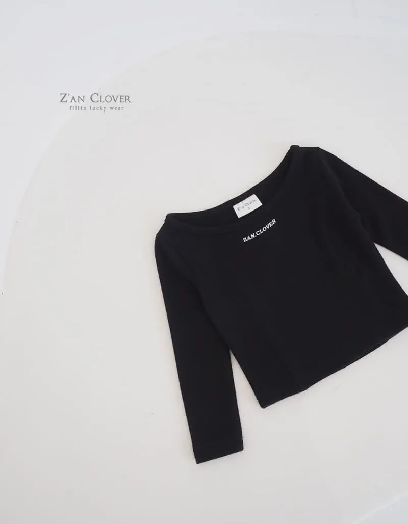 Zan Clover - Korean Children Fashion - #kidsshorts - Wide U Neck Tee - 6
