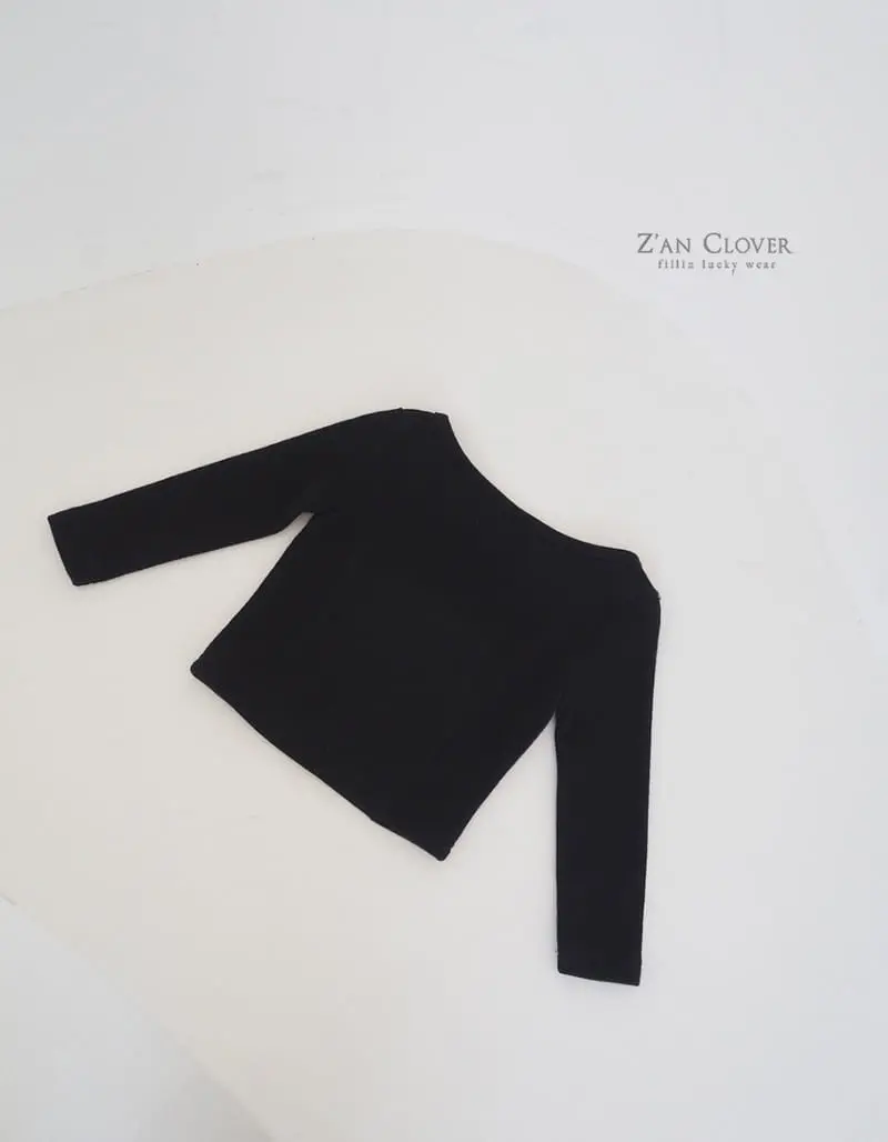 Zan Clover - Korean Children Fashion - #kidsstore - Wide U Neck Tee - 7