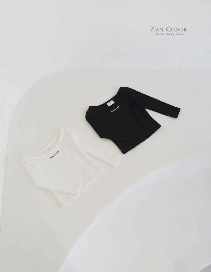 Zan Clover - Korean Children Fashion - #kidzfashiontrend - Wide U Neck Tee - 8