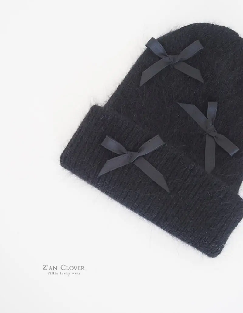 Zan Clover - Korean Children Fashion - #littlefashionista - Ribbon Angora Beanie - 2