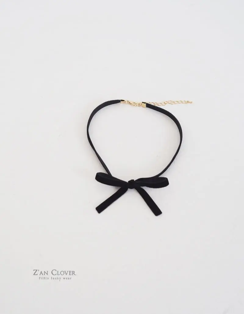 Zan Clover - Korean Children Fashion - #magicofchildhood - Veloure Ribbob Chocker