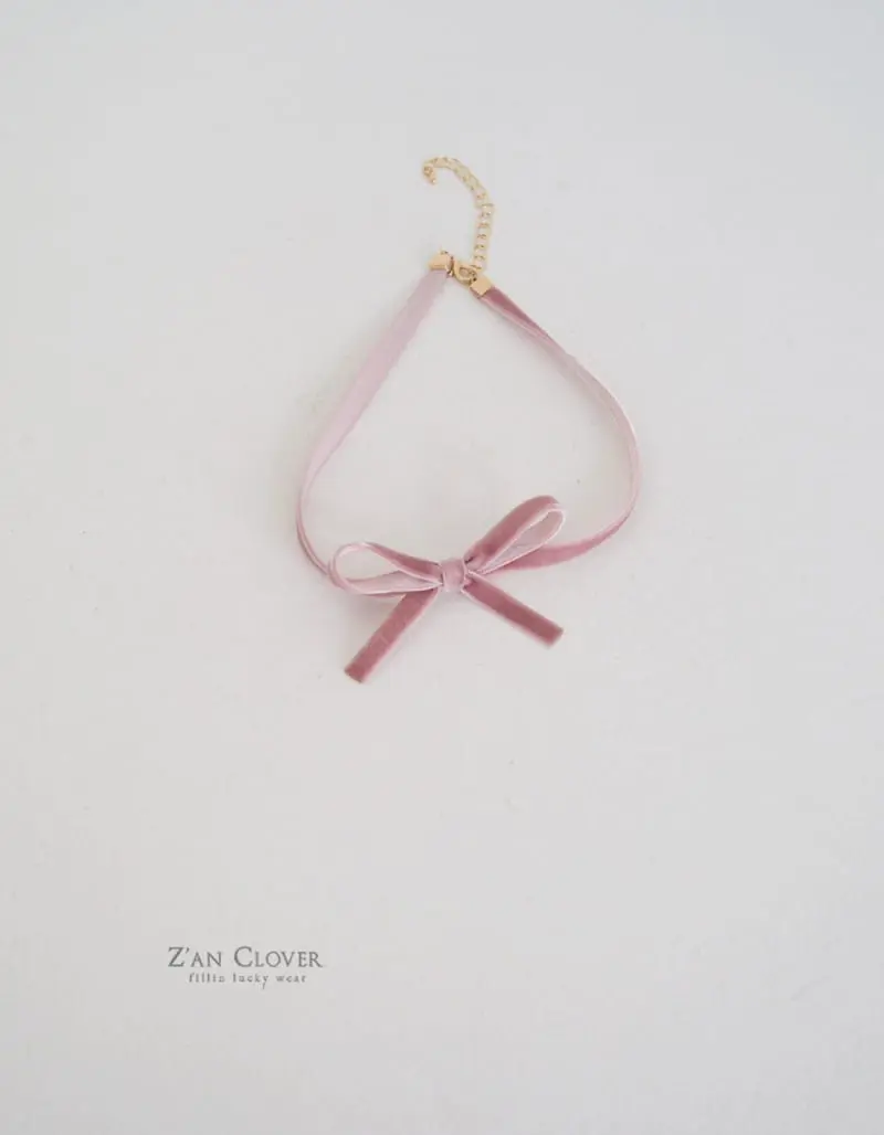 Zan Clover - Korean Children Fashion - #prettylittlegirls - Veloure Ribbob Chocker - 3