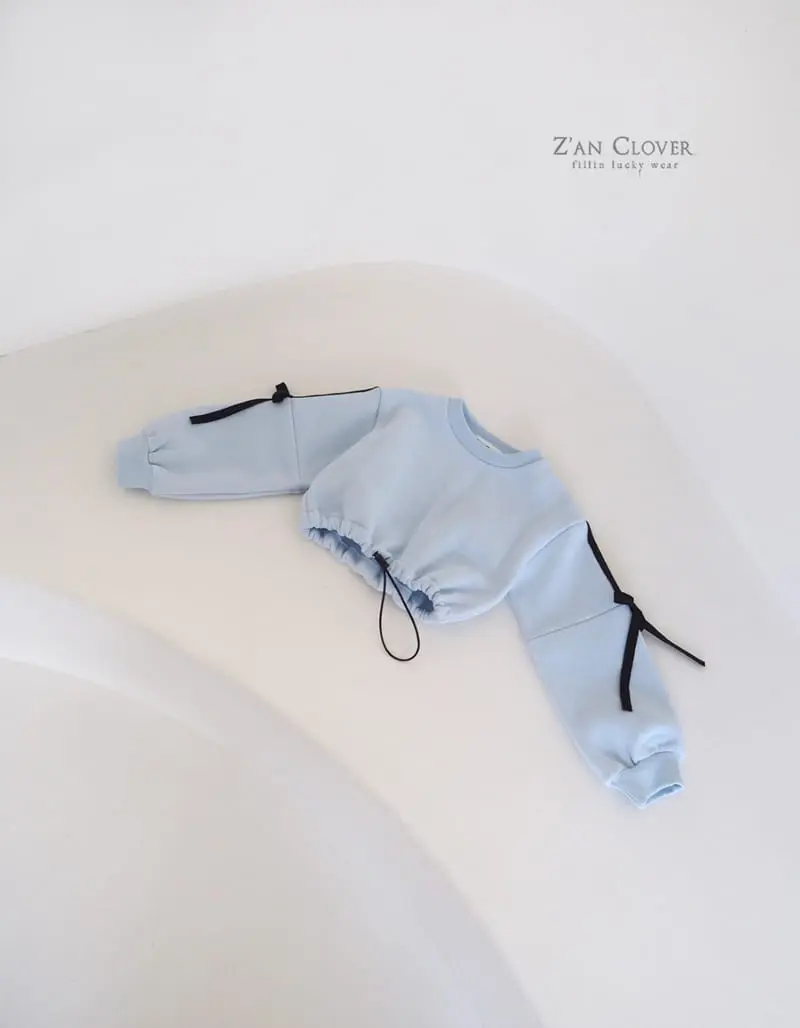 Zan Clover - Korean Children Fashion - #todddlerfashion - Ribbon Short Sweatshirt - 4