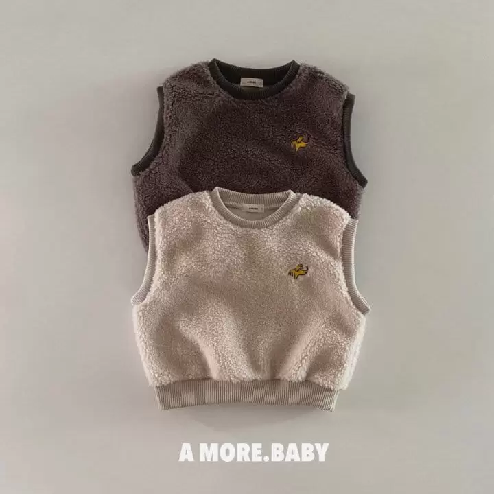 A More - Korean Baby Fashion - #babylifestyle - Poodle Vest - 8