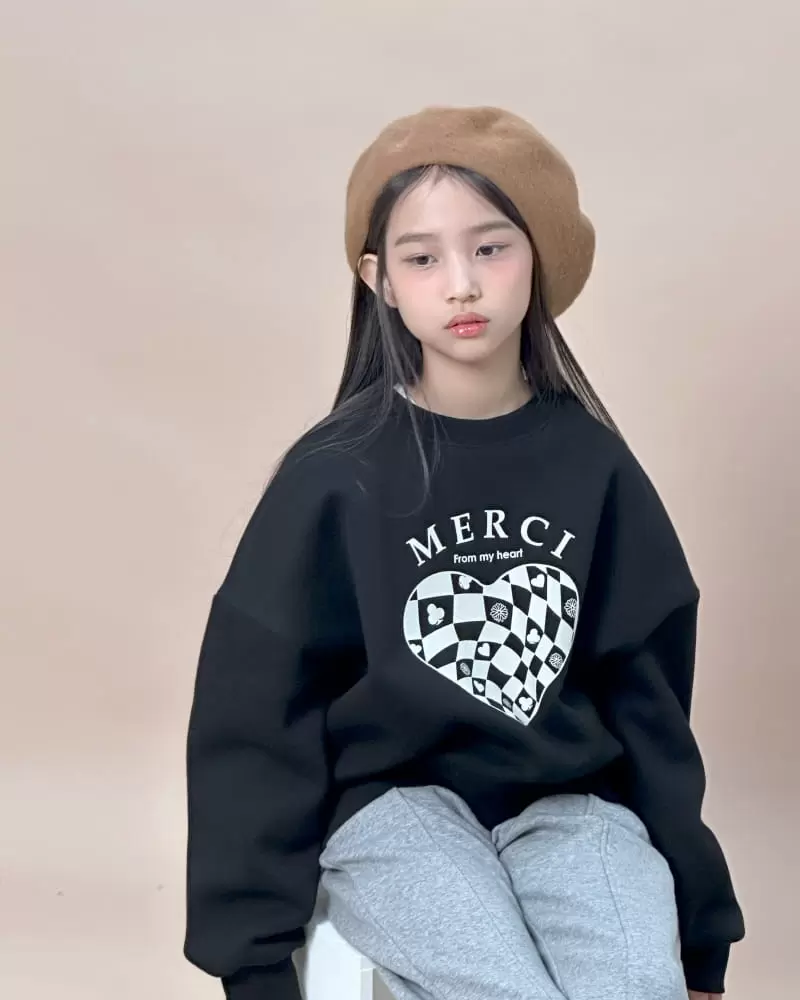 Able# - Korean Children Fashion - #childrensboutique - Check Heart Crop Tee 