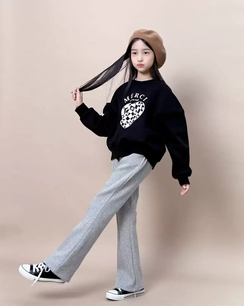 Able# - Korean Children Fashion - #discoveringself - Check Heart Crop Tee  - 3