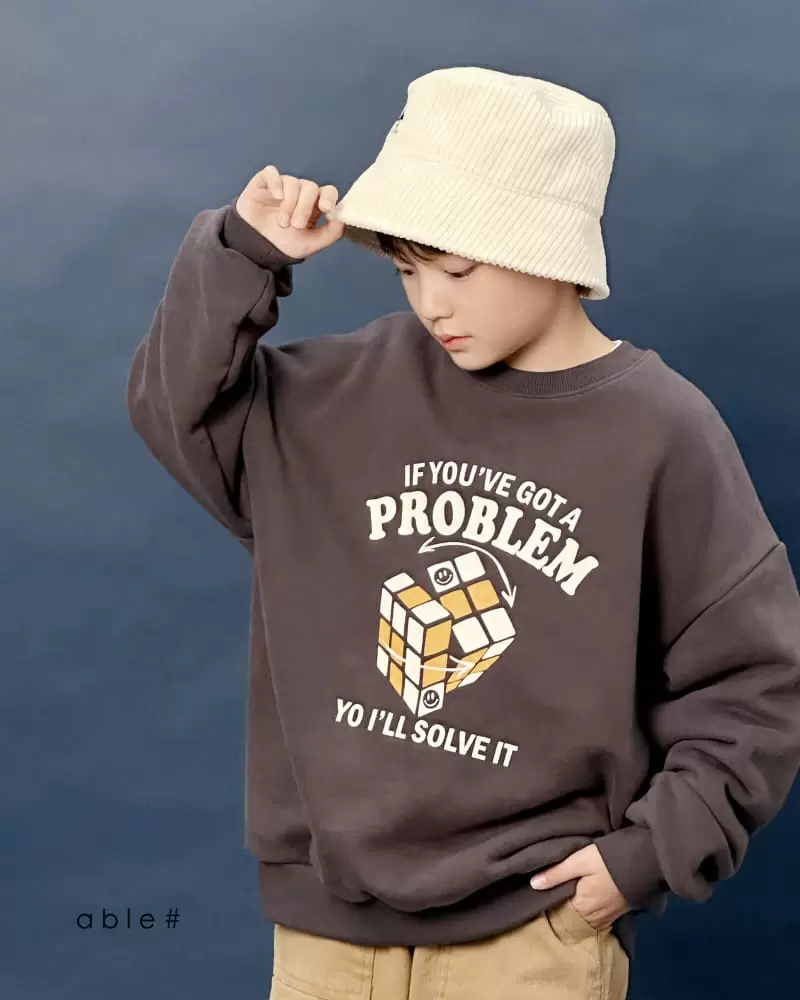 Able# - Korean Children Fashion - #kidsshorts - Cube Smile Sweatshirt - 7