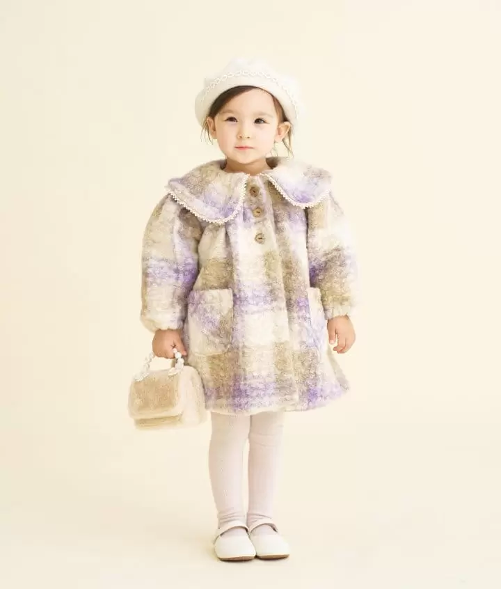 Aida - Korean Children Fashion - #kidsstore - Purple Bookle Coat - 2