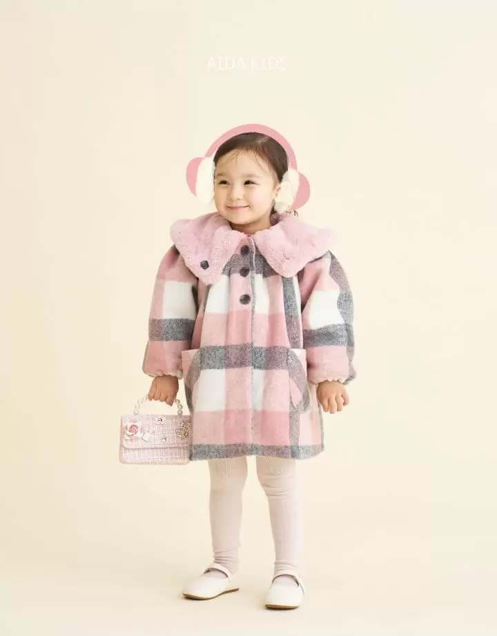 Aida - Korean Children Fashion - #minifashionista - Fluffy Collar W Coat - 6