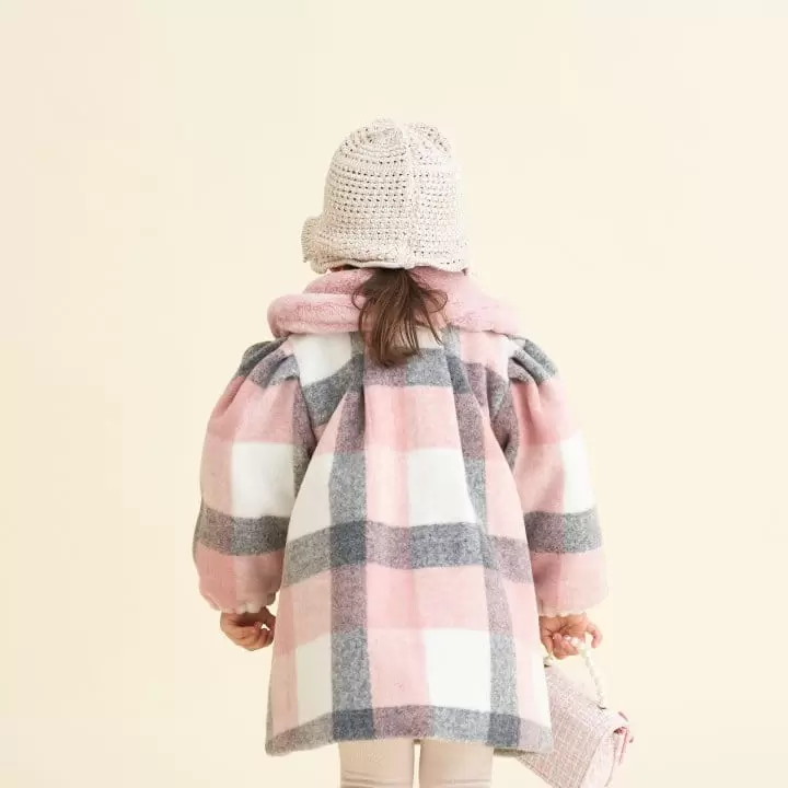 Aida - Korean Children Fashion - #prettylittlegirls - Fluffy Collar W Coat - 7