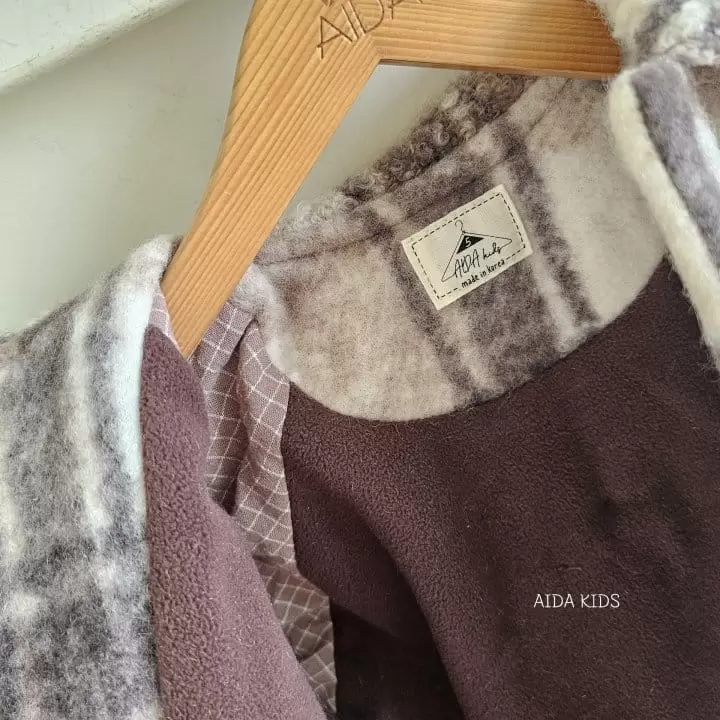 Aida - Korean Children Fashion - #stylishchildhood - Check Bookle Coat - 9