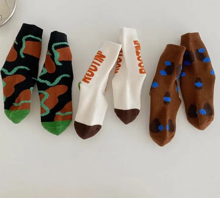 Ante j - Korean Children Fashion - #childofig - Fleece 574 Routine Socks
