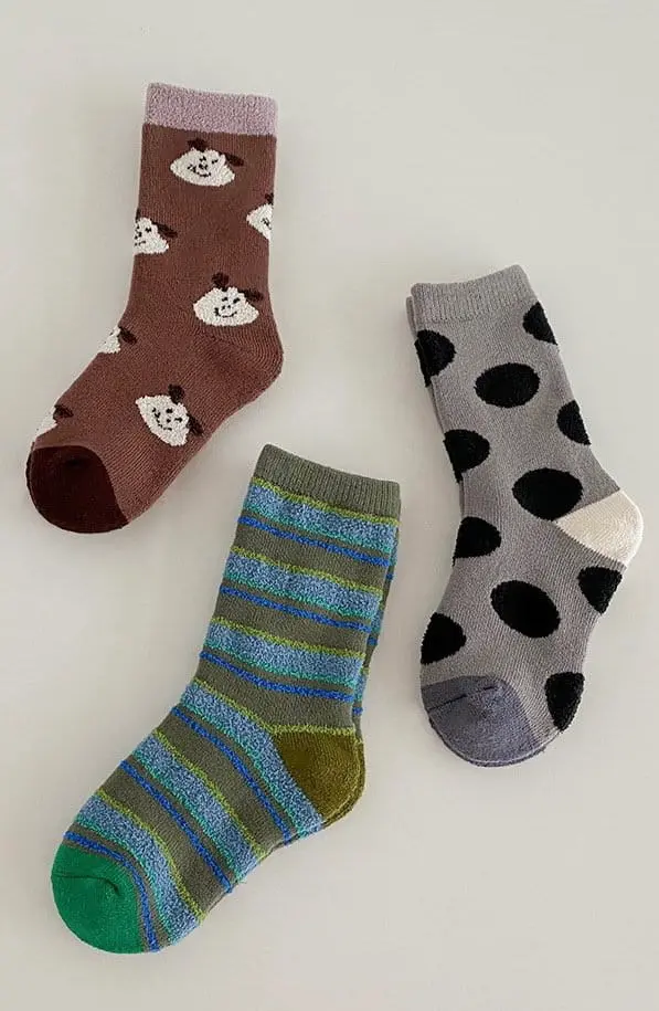 Ante j - Korean Children Fashion - #childrensboutique - Fleece 572 Cookies Poppy Socks - 3